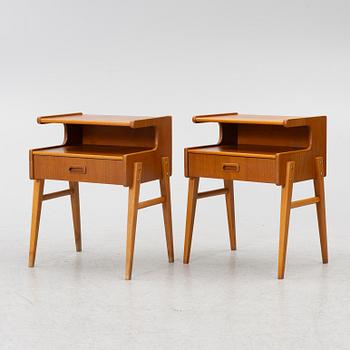 A pair of bedside tables, 1950s.