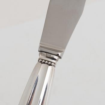 A Danish Silver Cutlery, 'Acorn', Johan Rohde,  Georg Jensen (40 pieces).