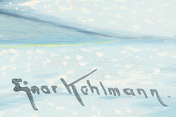 Ejnar Kohlmann, Vinterlandskap med frusen sjö.
