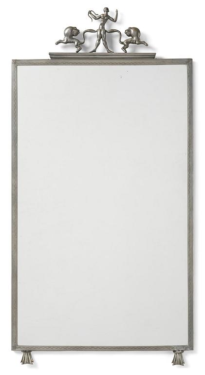 Nils Fougstedt, a Swedish Grace pewter mirror, Herman Bergman konstgjuteri, Stockholm, 1932.
