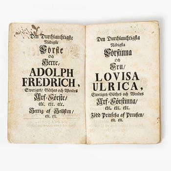 Bok. Beskrivning över Sveriges lappmarker, 1746/7.