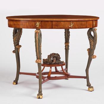 An Austrian Empire mahogany centre table, Vienna, early 1800's.