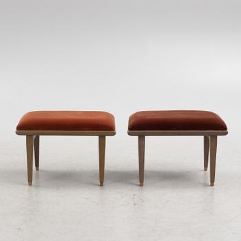 Stools, a pair, Ruth & Joanna, contemporary.