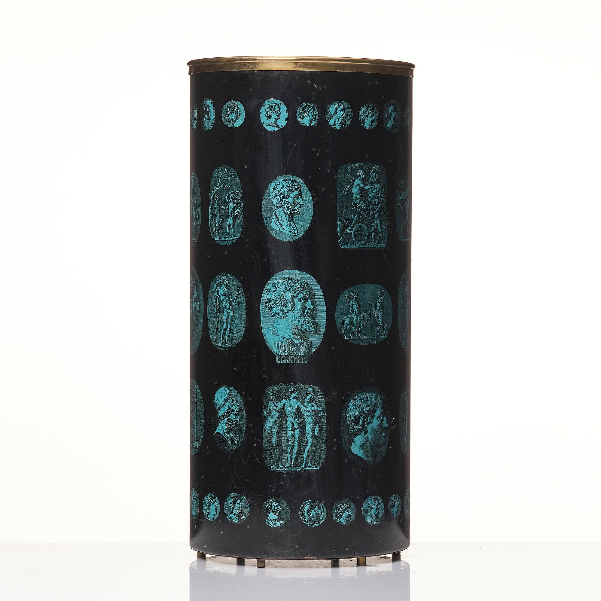 Piero Fornasetti, a "Cammei" umbrella stand, Milano, Italy, ca 1960s.