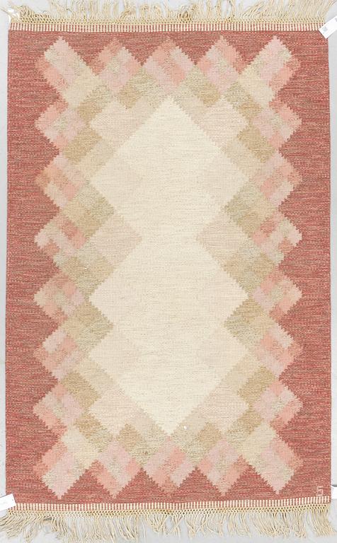 Carpet, flat weave, ca 203 x 136 cm, signed S.