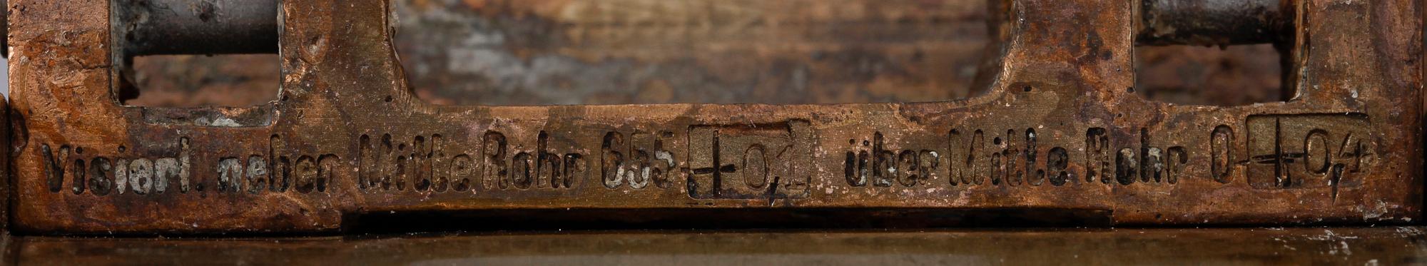 KANONSIKTE, mässing, troligen tyska flottan. 1940-tal.