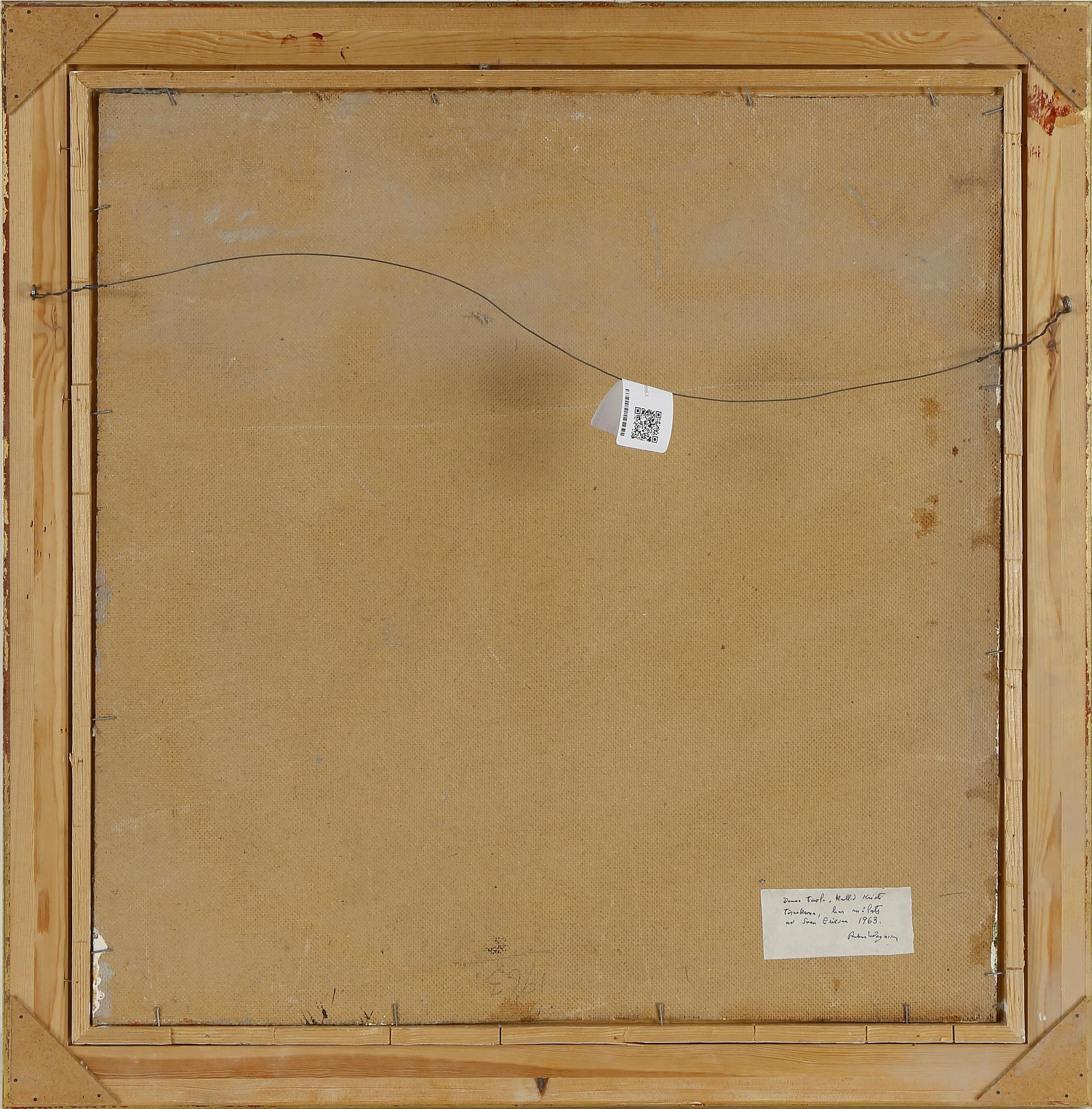 SVEN X:ET ERIXSON. Olja på pannå. Signerad och daterad 1963.