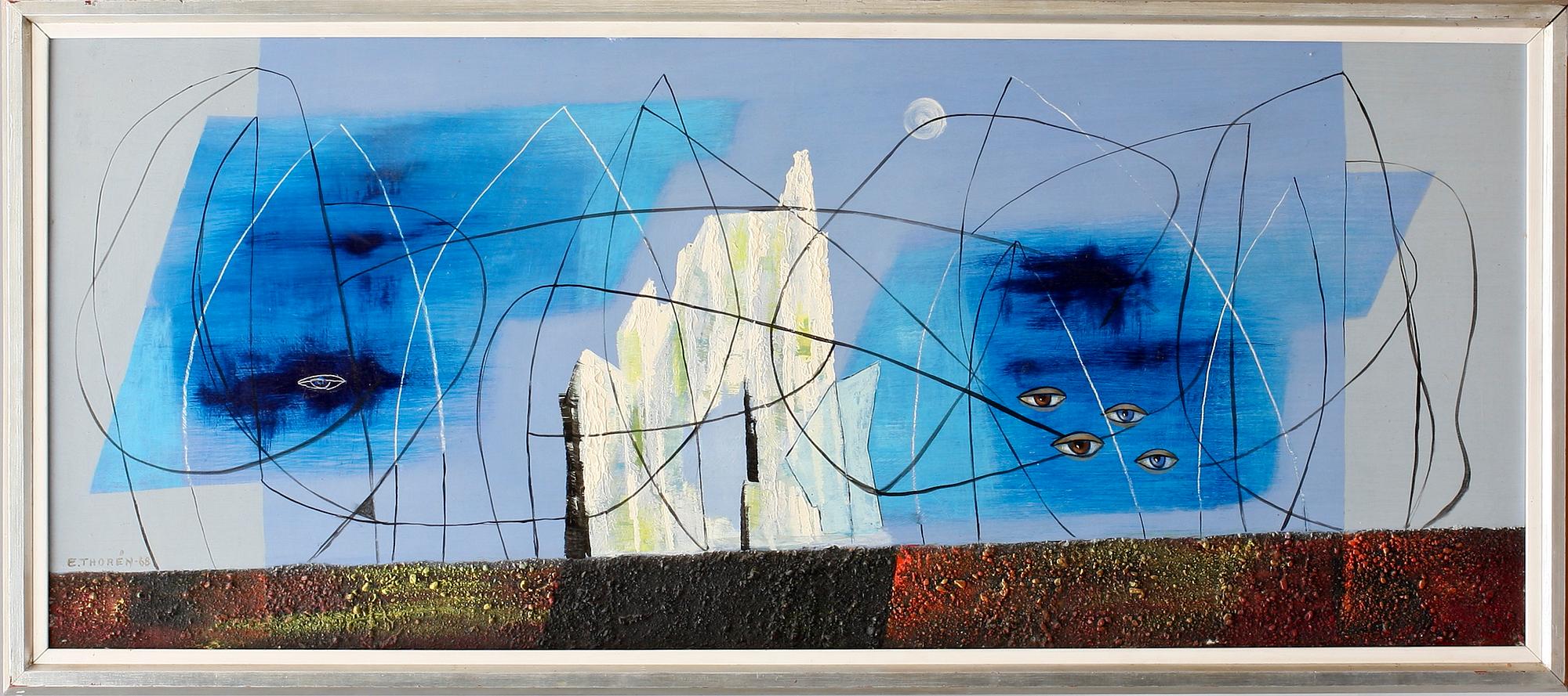 ESAIAS THORÉN, olja på pannå, sign o dat -68.