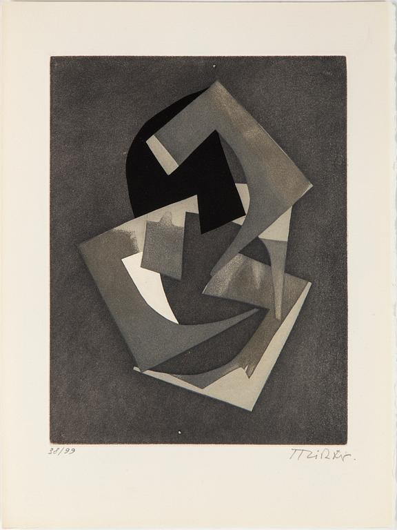 HANS RICHTER, etchings, aquatints in colours (7), signed HRichter and numbered 38/99 with pencil.