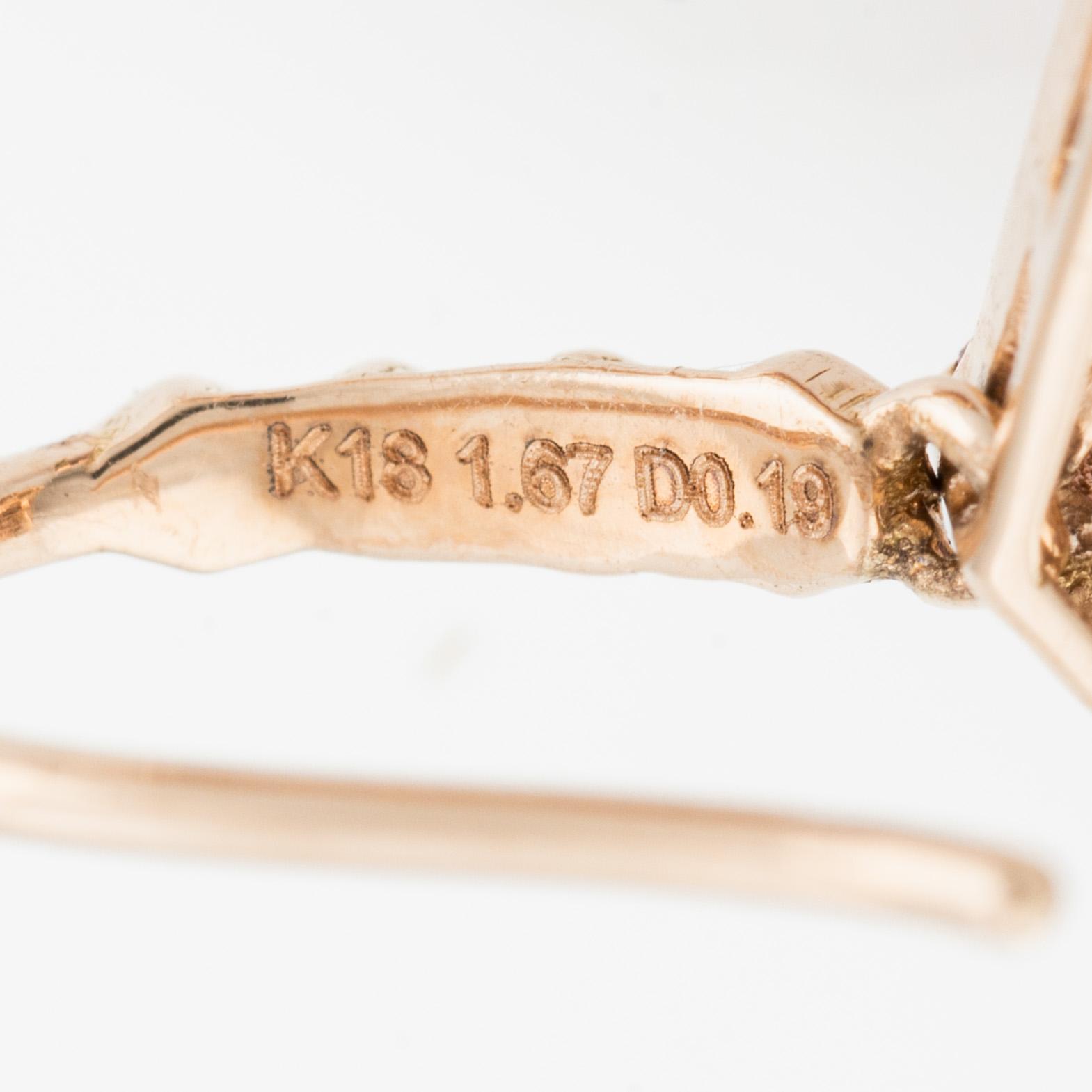 Earrings with amethysts, pink tourmalines, and brilliant-cut diamonds.