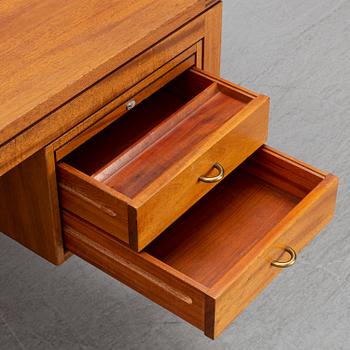 Christian Hvidt, a mahogany desk, Denmark, mid 20th century.