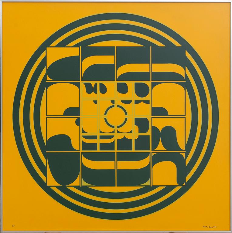 BECK & JUNG, Färgserigrafi, signerad och numrerad1/20, daterad 1974.
