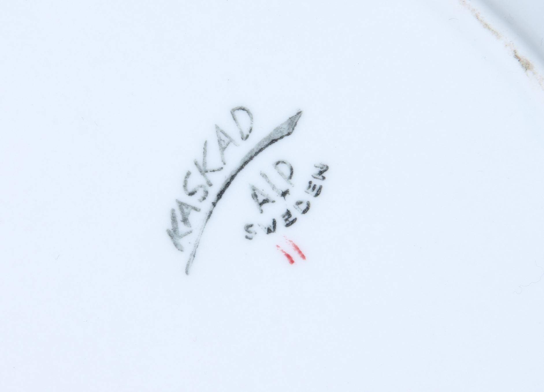 FAT, 2 st, porslin, "Kaskad", Rörstrand samt Stig Lindberg, Gustavsberg.