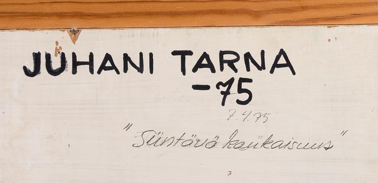 JUHANI TARNA, olja på pannå, signerad och daterad -75.