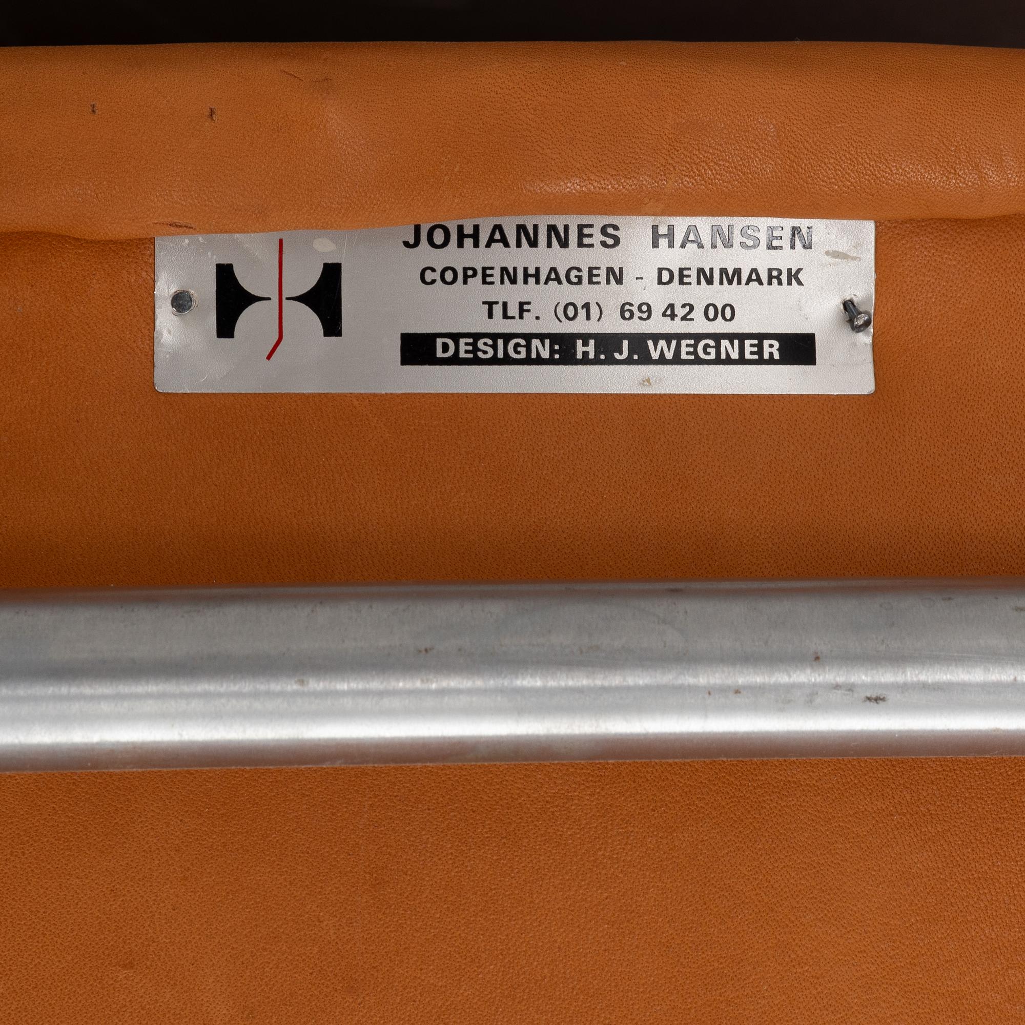 Hans J. Wegner, four 'Kastrup Airport Lounge Chairs'/'Lufthavnstolen', Johannes Hansen, Denmark, 1960s.