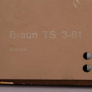 RADIO, TS 3-81, design Herbert Hirche, Braun AG, Tyskland, 1950-luku.