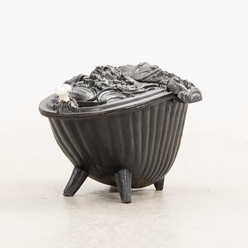 Coal box, 20th century, cast iron.