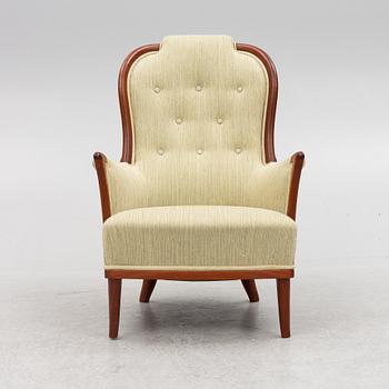 Carl Malmsten, fåtölj, "Vår fru", AB O.H. Sjögren Stoppmöbler, Tranås.