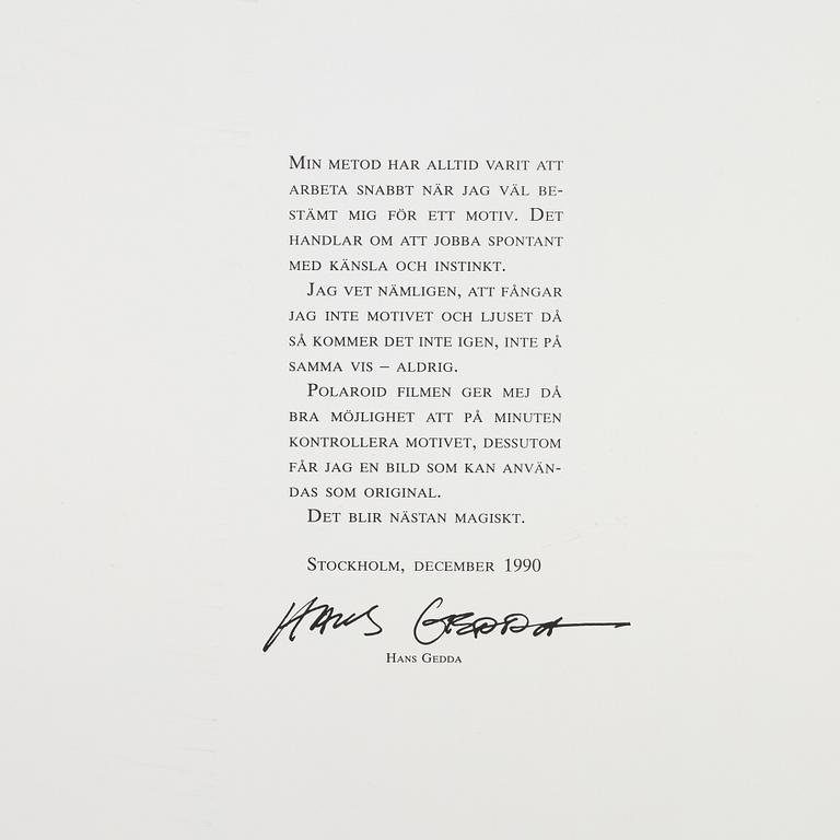 Hans Gedda, portfölj med 6 offsettryck, 1990, signerade 158/200.