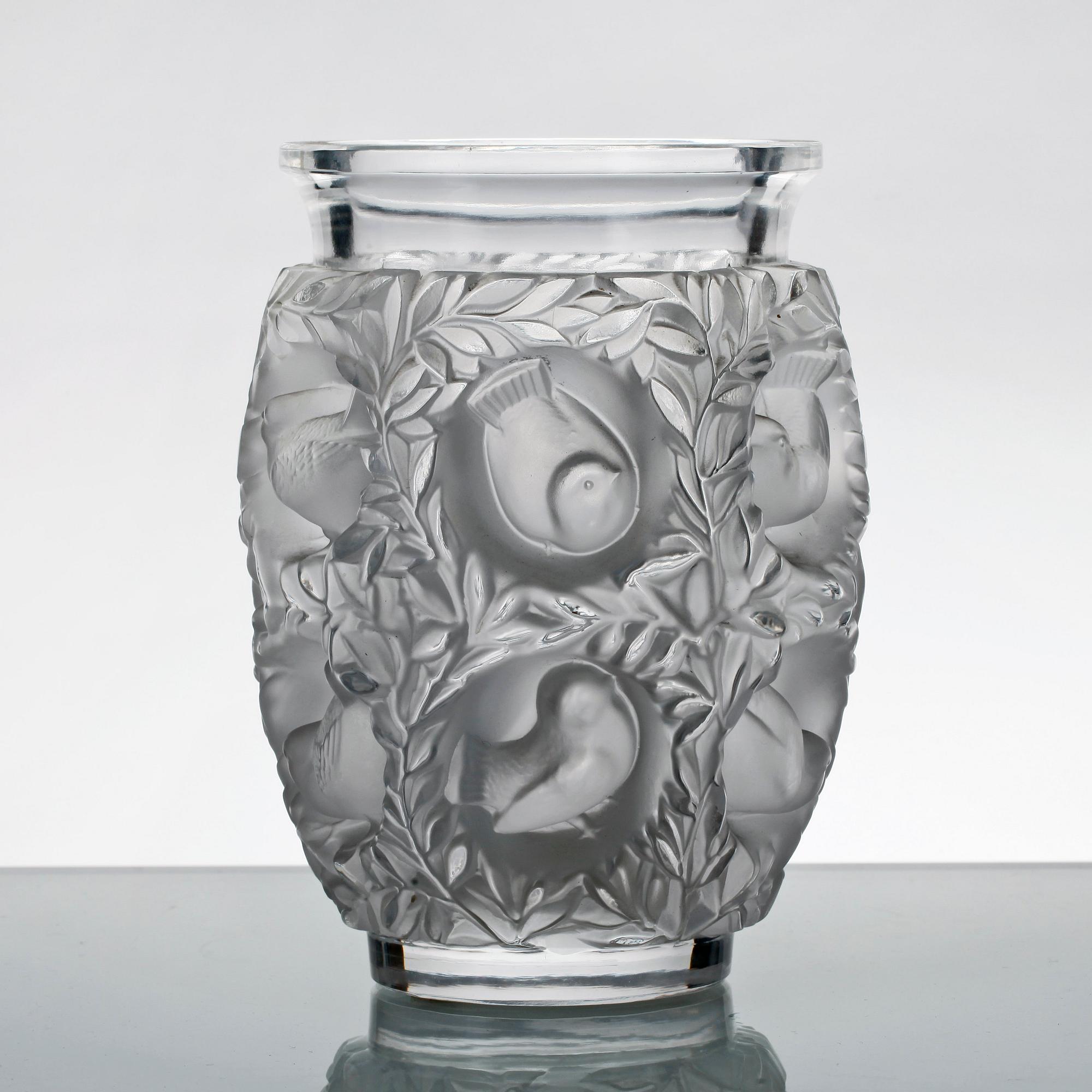 VAS, glas, "Bagatelle", Lalique, Frankrike, 1900-tal.