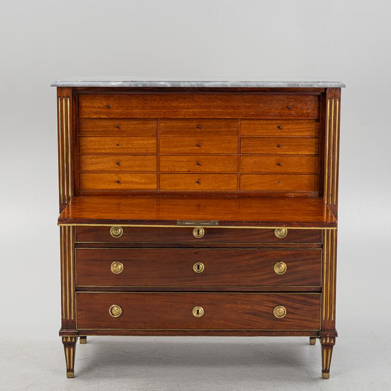 A late Gustavian secretaire, Stockholm, around 1800.