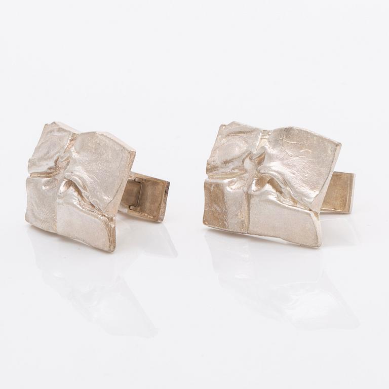 LAPPONIA BJÖRN WECKSTRÖM, 1 pair cufflinks, sterling silver approx 3 x 2 cm, Finland 1969.