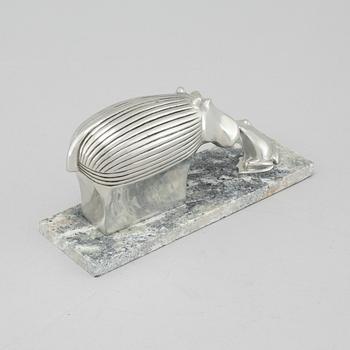 GUNNAR CYRÉN, metal, two sculptures, signed.