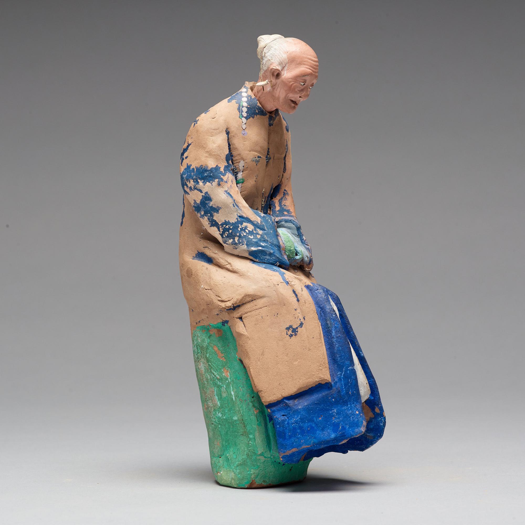 SKULPTUR, lera. Qingdynastin, 1800-tal.