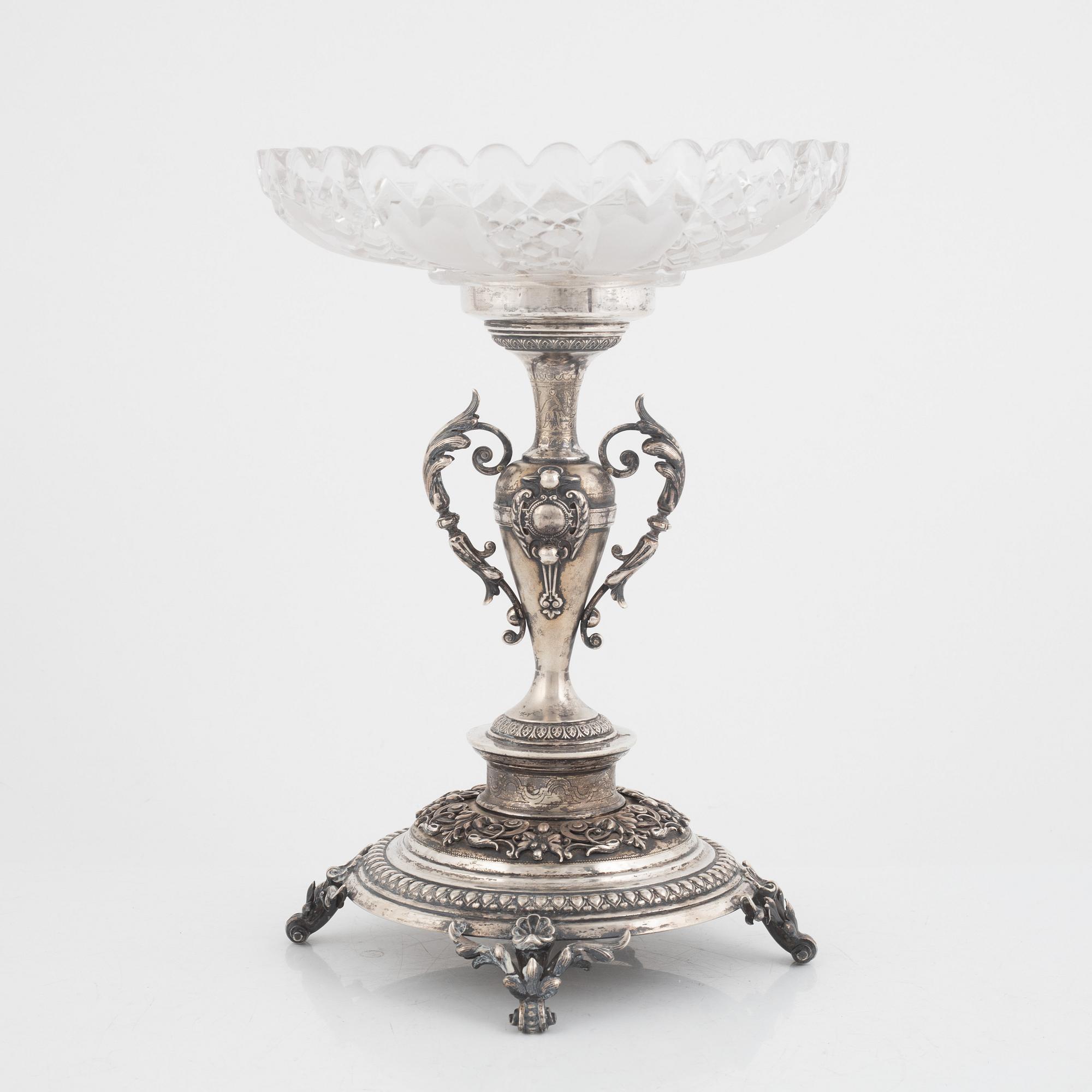 A Swedish silver bowl on foot, Stockholm, early 20th Century.