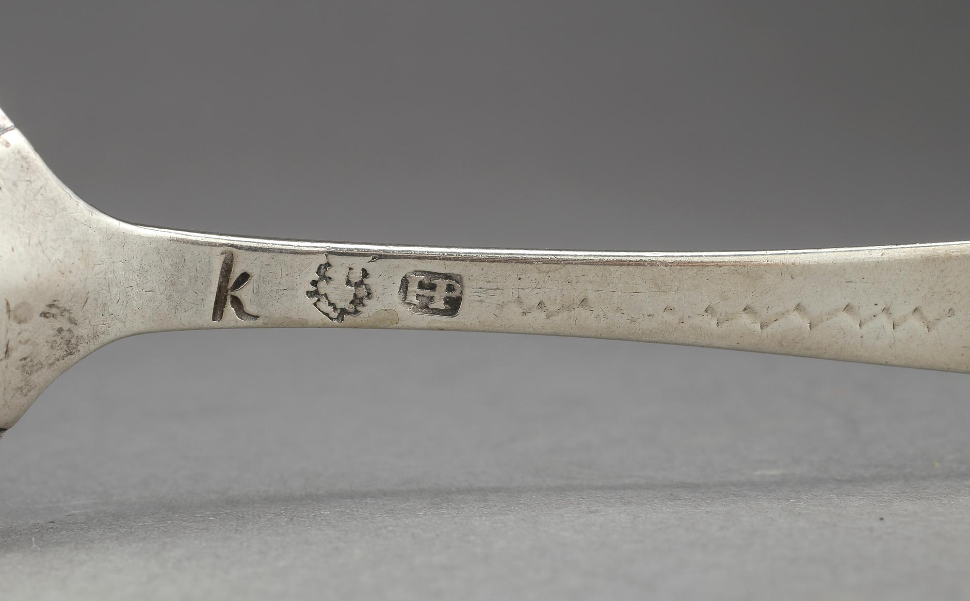 MATSKEDAR, 3 st, silver, Henning Petter Henning, Stockholm 1746. 180 gram.