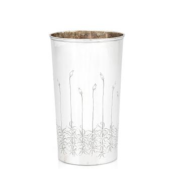573. W.A. Bolin, a silver vase, Stockholm, 1950.