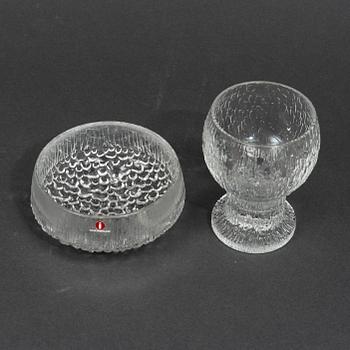 Tapio Wirkkala, a set of 22 glass service parts from the series 'Ultima Thule' and 'Kekkerit', Iittala, Finland.