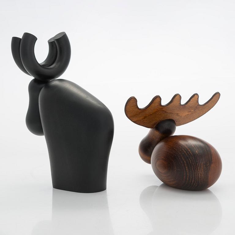 Kaija Aarikka, two 21st century sculptures for Aarikka Finland.
