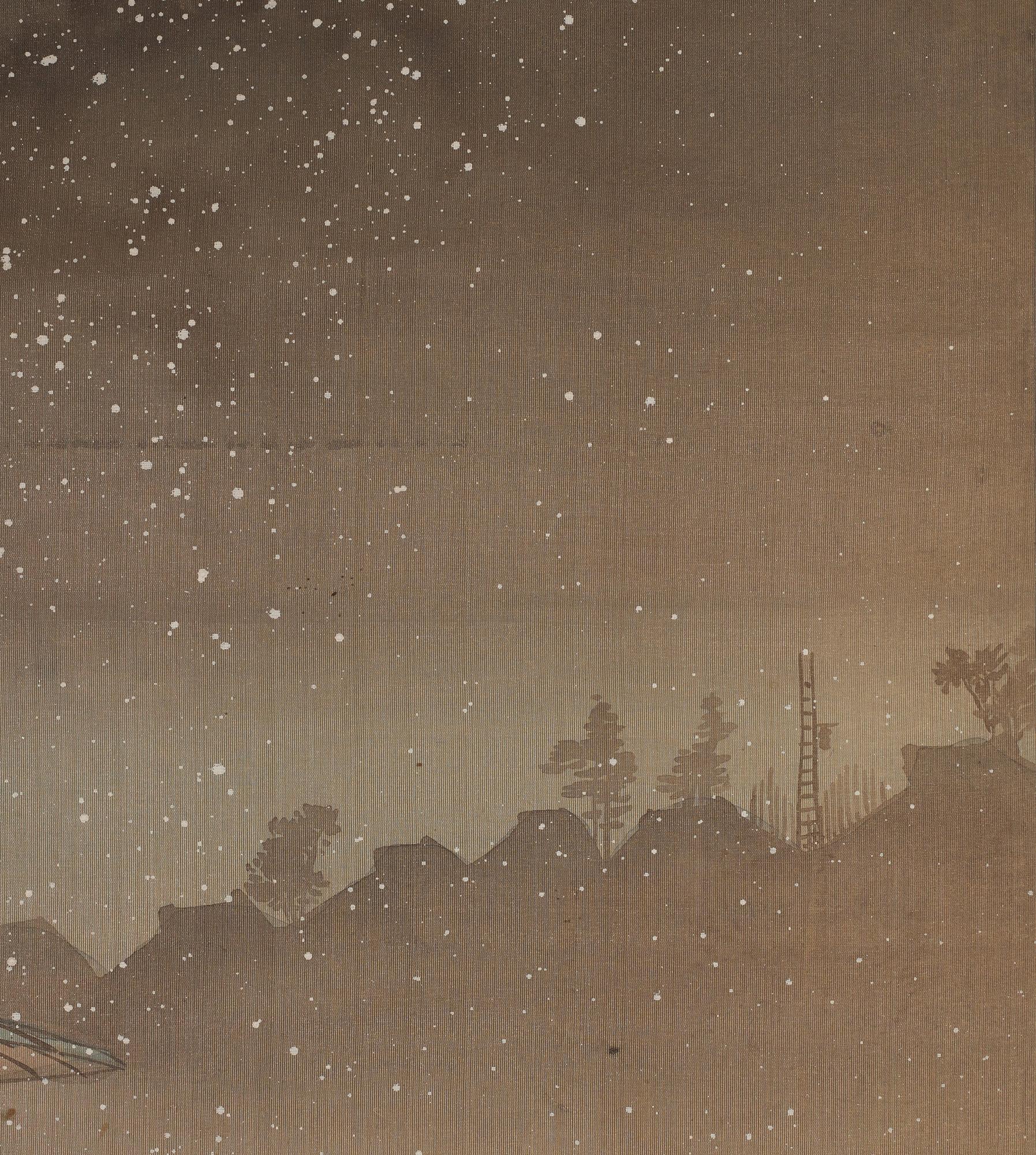 RULLMÅLNINGAR, sex stycken, tusch och färg på papper. Japan, Meiji (1868-1912).
