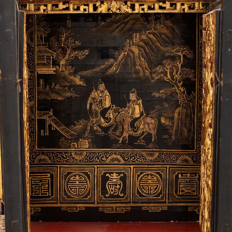 A Chinese altar cabinet, 20th century,.