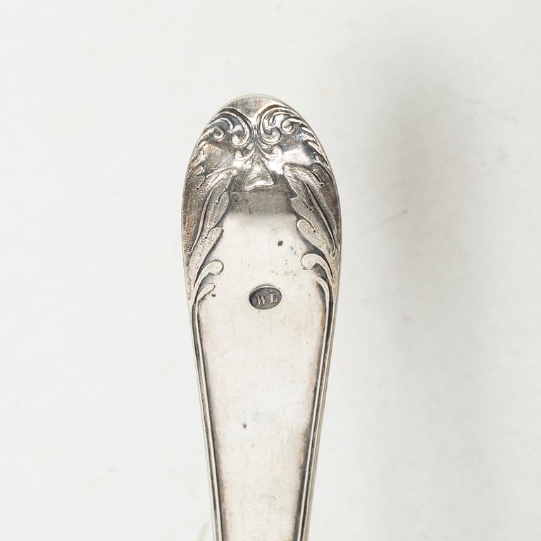 A Swedish soup ladle, mark of Johan Petter Ahlforss, Strängnäs 1841.