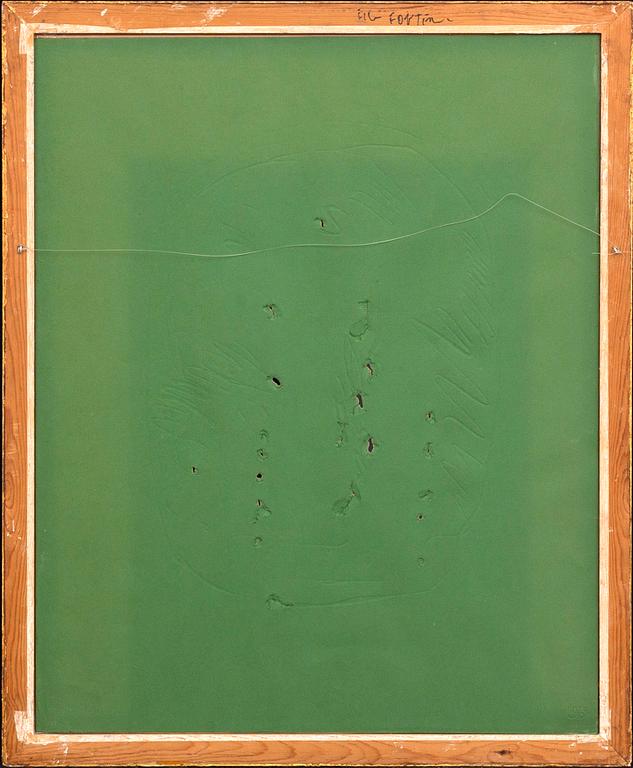 Lucio Fontana, a signed and numbered etching with relievo and perforation.
