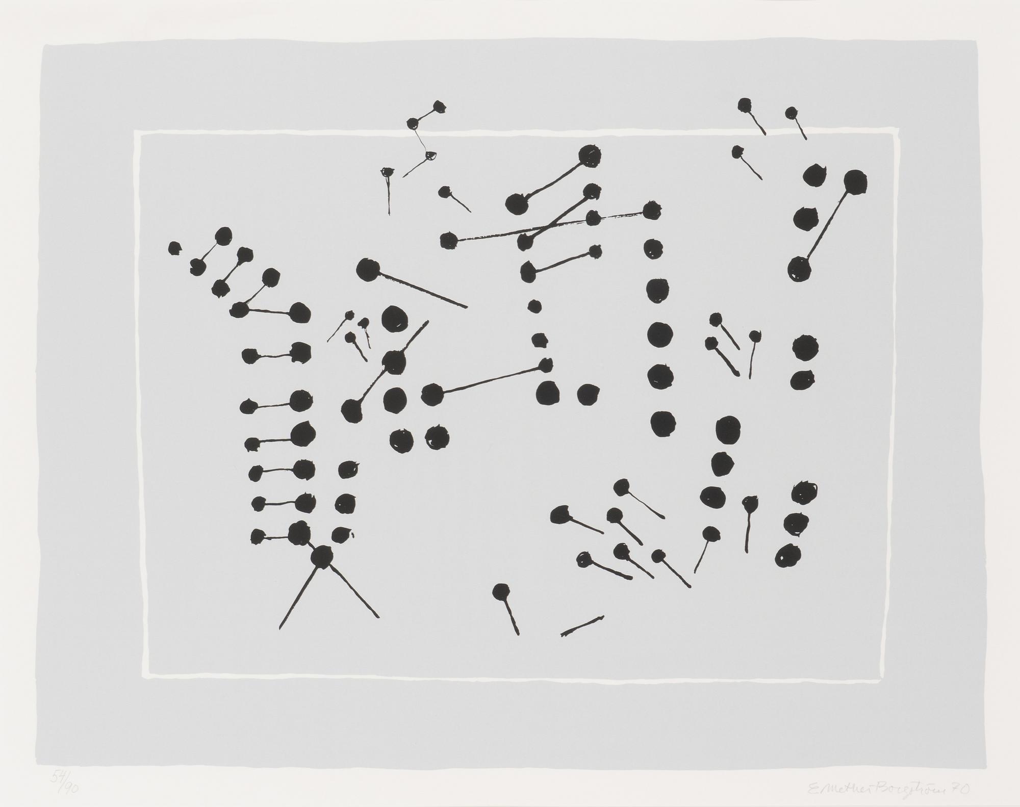 Ernst Mether-Borgström, silkscreen, signed and dated -70, numbered 54/90.