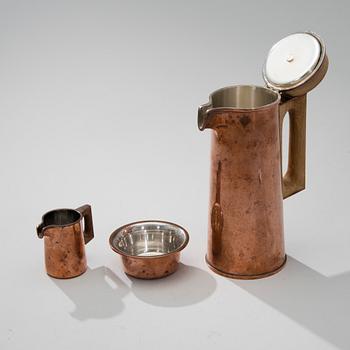 TAPIO WIRKKALA, COFFEE SERVICE, 3 PIECES. Stamped Tapio Wirkkala, Hopeakeskus. Late 1900s.