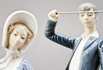 FIGURINER, porslin, två stycken, Lladro. Spanien 1900-tal.