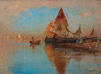 586. Wilhelm von Gegerfelt, Sailboats Venice.