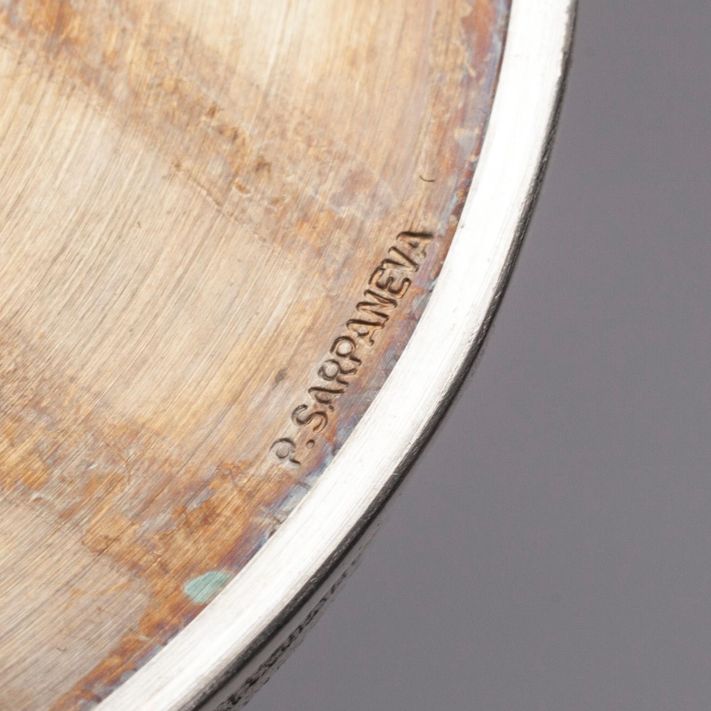 LJUSSTAKAR, ett par, silver, Pentti Sarpaneva, Turun Hopea, Åbo 1978-1979.