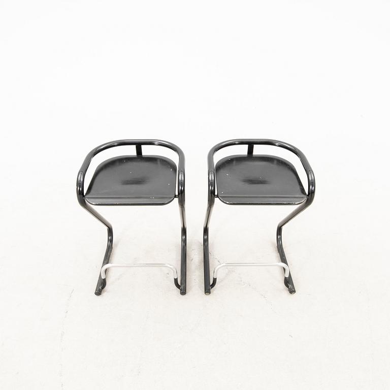 A pair of model S70-3 barstool by Börge Lindau & Bo Lindekrantz for Lammhults, 1994.