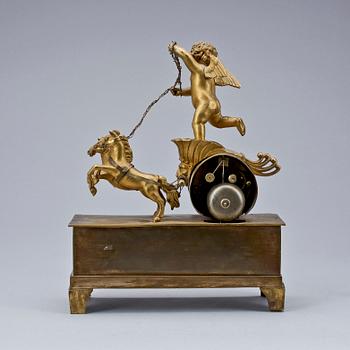 An 19th Century empire style bronze clock.