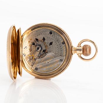 Hampden Watch Co, pocket watch, hunter, 54 mm.