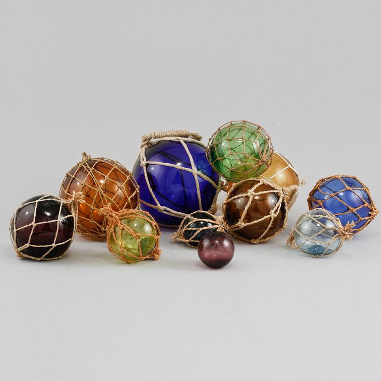 FLÖTEN/VÄLEN, 11 st, glas, 1900-tal.
