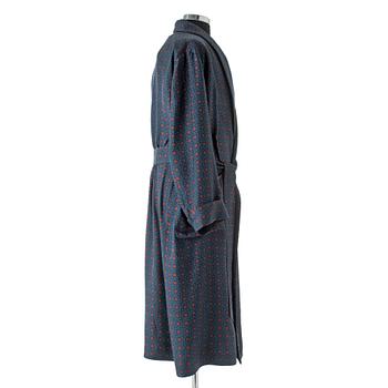 HERMÈS, a blue silk dressing gown.