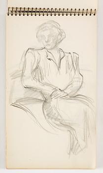 Lotte Laserstein, 4 skissböcker med blyertsteckningar.