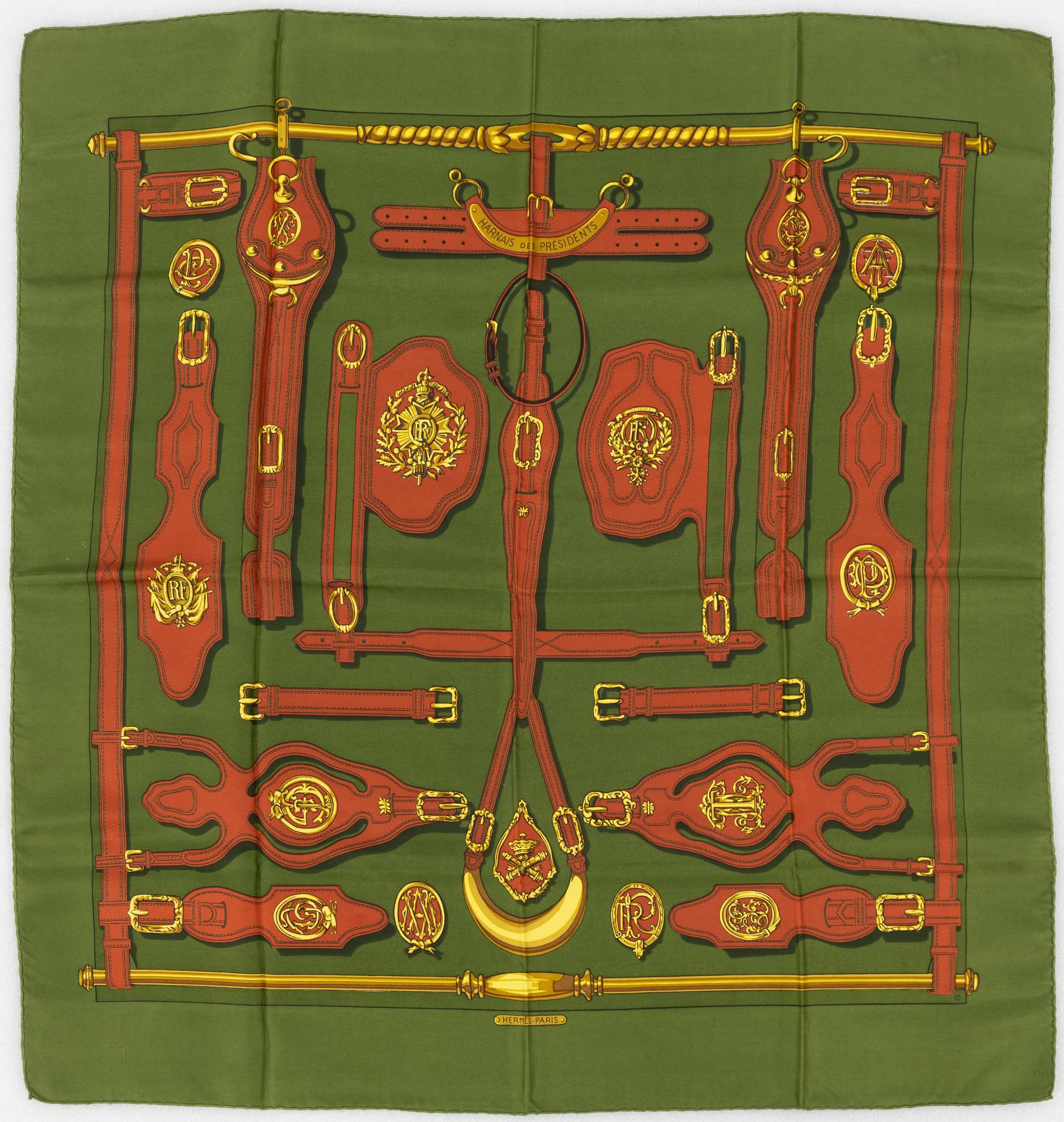 Hermès, scarf, "Harnais des Presidents".