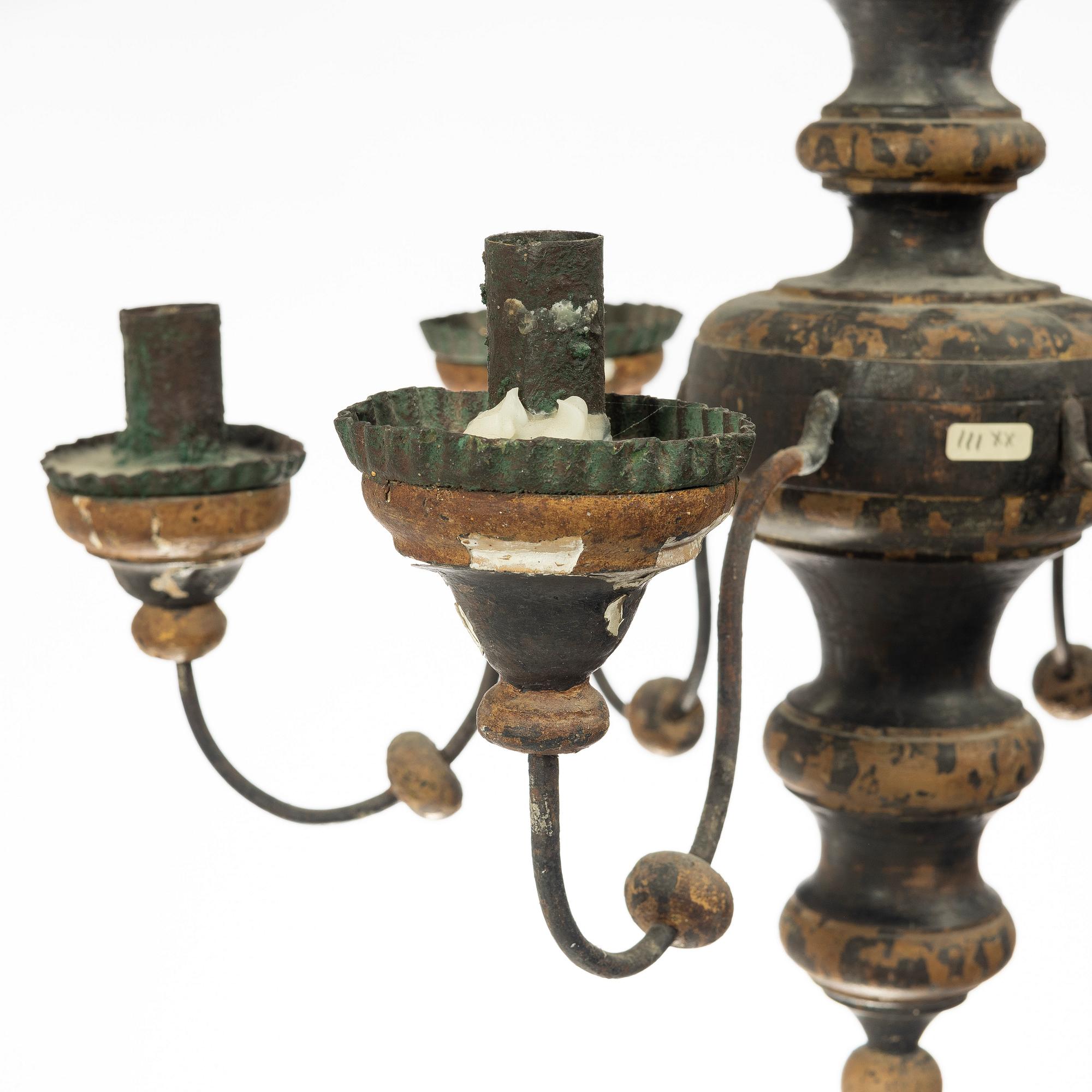 Candle holder. Folk art, Jämtland, late 19th century.